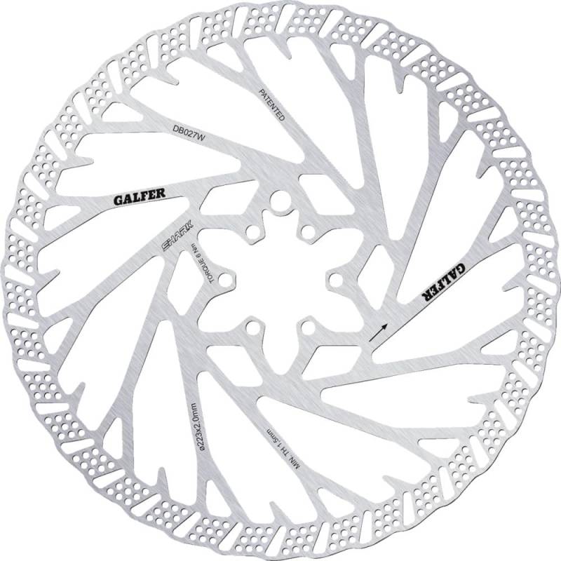 GALFER BRAKING SYSTEMS Disc Displate Disc Disc Disc für DB027W DISC Shark MTB (6 Volt) 223/2.0mm von GALFER