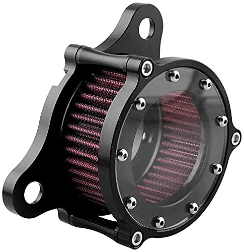 Motorrad Luftfilter, Luftfilter Ansaugfilter Kit für Har ley Sportster Aluminium XL 883 1991-2016 (BL) von WANLIAN