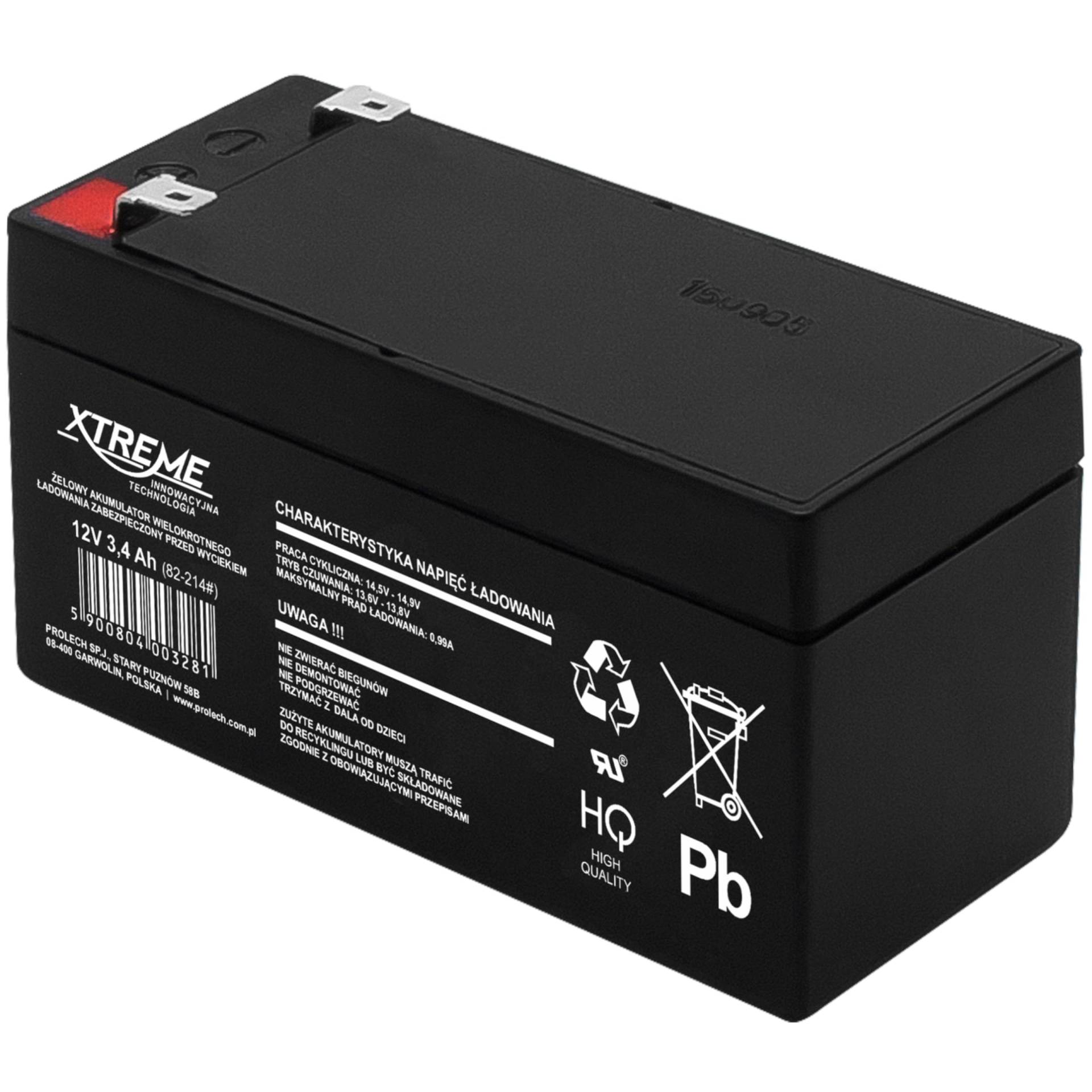 Xtreme 82-214 Blei-Akku Gel Battery Lead Acid Battery Batterie 12V 3,4Ah von 氷面鏡