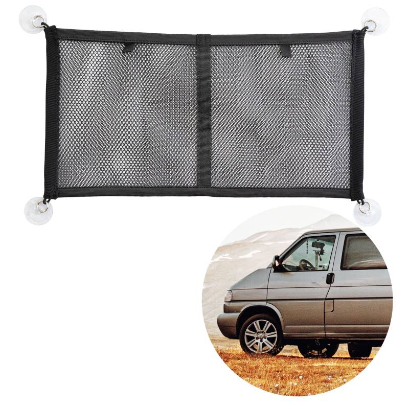 040 Parts Gepäck-Netz Aufbewahrungs-Netz für alle großen Fenster kompatibel mit VW T5 T6 Bulli, Multivan, California, Beach, Caravelle von 040 Parts