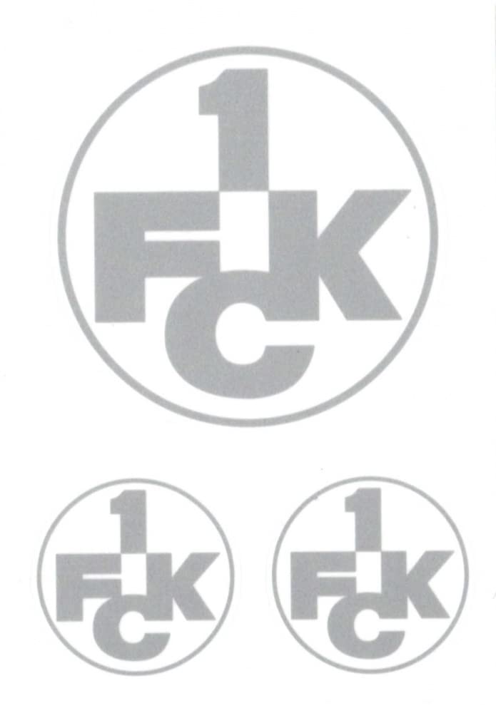 1. FC Kaiserslautern Autoaufkleber - 3er-Set Logo silber - Aufkleber Sticker FCK - Plus Lesezeichen I Love Kaiserslautern von 1. FC Kaiserslautern