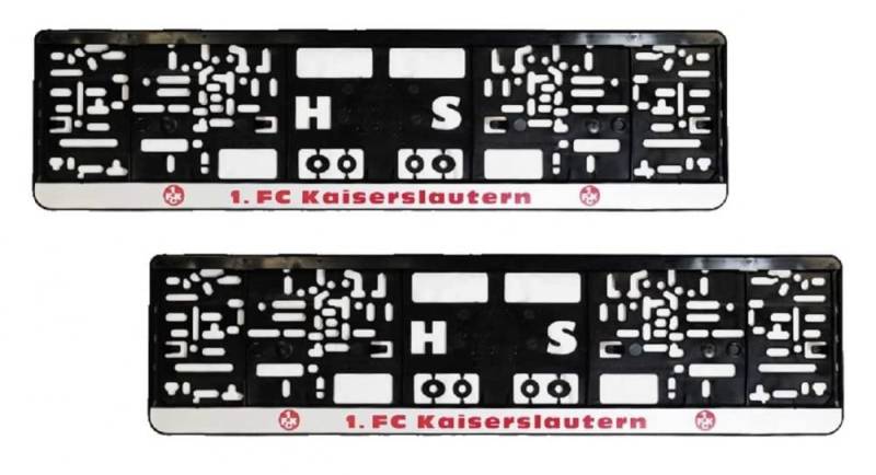 1. FC Kaiserslautern Kennzeichenrahmen, Kennzeichenhalter - Logo - 2er Set Nummernschildträger FCK von 1. FC Kaiserslautern