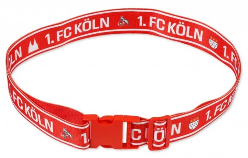 1. FC Köln Kofferband Gepäckband Gepäckgurt Kofferriemen Koffergurt - Plus Aufkleber Forever Köln von 1. FC Köln