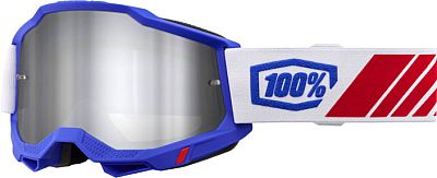 100 Percent Accuri 2 Kolby, Crossbrille verspiegelt - Weiß/Blau/Rot Silber-Verspiegelt von 100 Percent