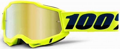 100 Percent Accuri 2 S23, Crossbrille verspiegelt - Neon-Gelb/Dunkelblau Gold-Verspiegelt von 100 Percent