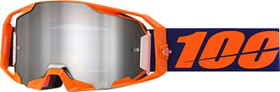 100 Percent Armatic Black, Crossbrille verspiegelt - Neon-Orange/Lila Silber-Verspiegelt von 100 Percent