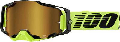 100 Percent Armega S23, Crossbrille verspiegelt - Neon-Gelb/Schwarz Gold-Verspiegelt von 100 Percent