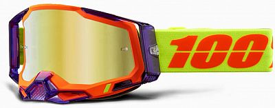 100 Percent Racecraft 2 Panam, Crossbrille verspiegelt - Neon-Gelb/Orange/Lila Gold-Verspiegelt von 100 Percent