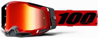 100 Percent Racecraft 2 S22, Crossbrille verspiegelt - Rot/Schwarz/Grau Rot-Verspiegelt von 100 Percent