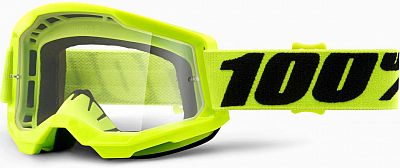 100 Percent Strata 2 S23, Crossbrille - Neon-Gelb/Schwarz Klar von 100 Percent