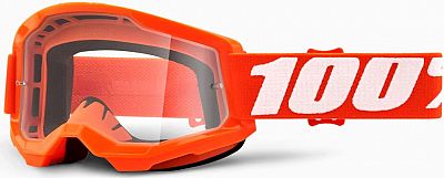 100 Percent Strata 2 S23, Crossbrille - Neon-Orange/Weiß Klar von 100 Percent