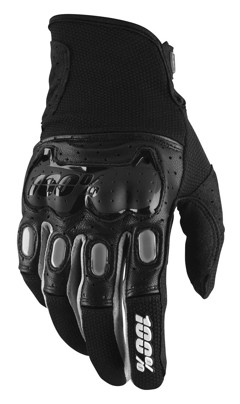 100% 10007-001-10 Derestricted Handschuhe Schwarz/Grau - S von 100%