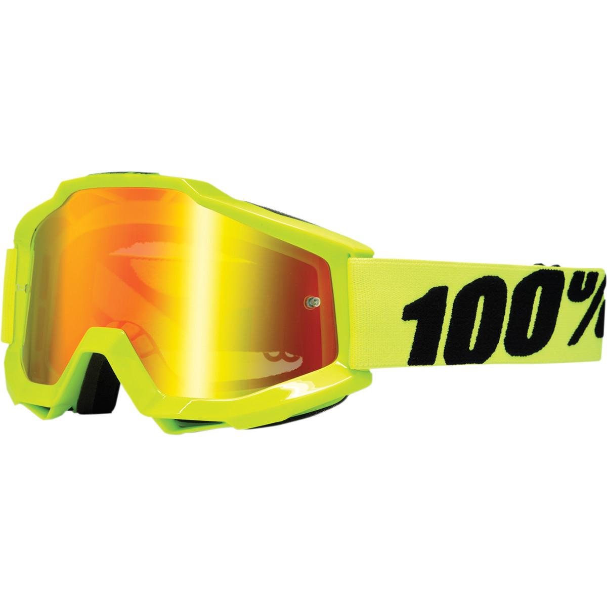 100% 50210-004-02 Accuri Brille Fluo Gelb - Spiegel Linse, Rot, Größe One Size von 100%