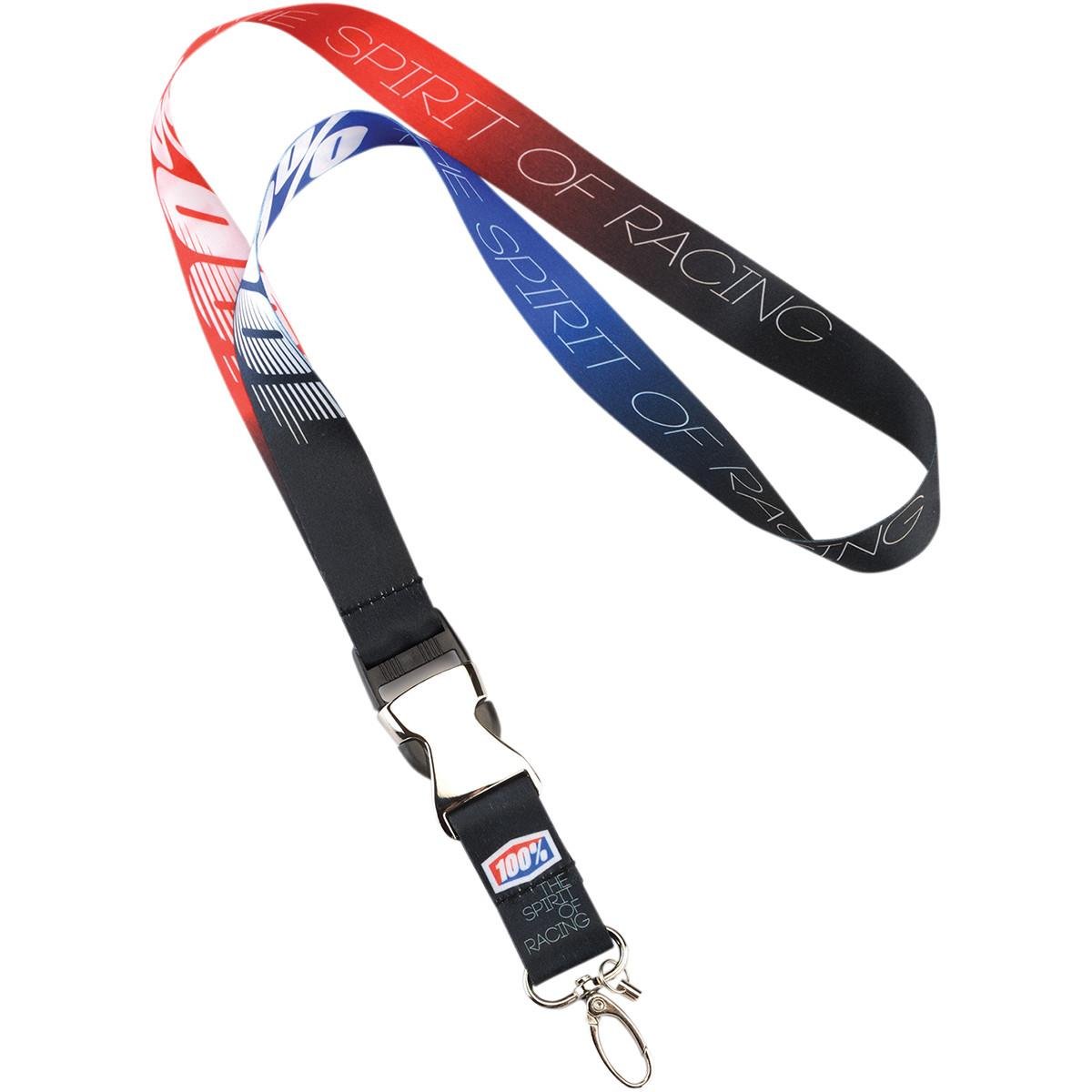 100% 70900-000-01 Lanyard -Blau / Rot / Schwarz von 100%