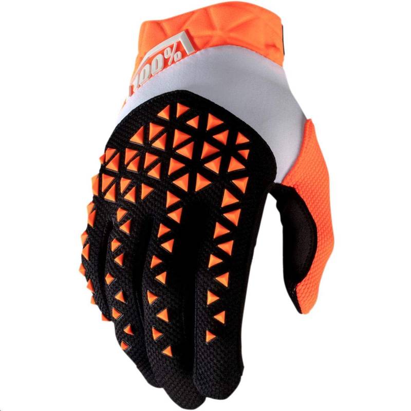 100% Airmatic Handschuhe, Erwachsene (Schwarz/Orange, Groß) von 100%