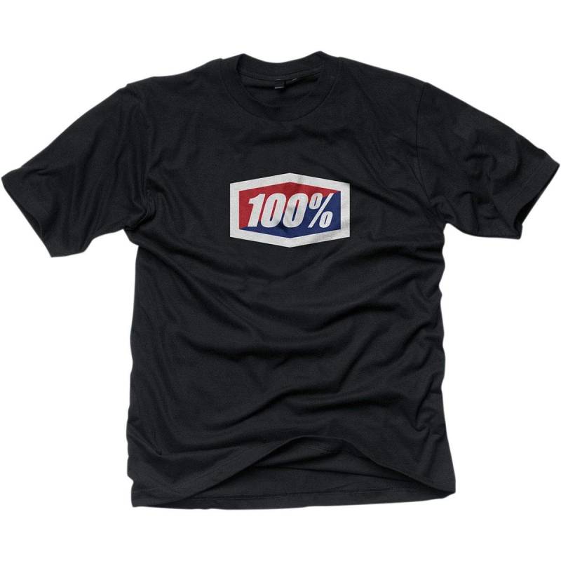 100% CASUAL Unisex Official Short Sleeve Tee Black-L Tshirt, schwarz, L von 100%