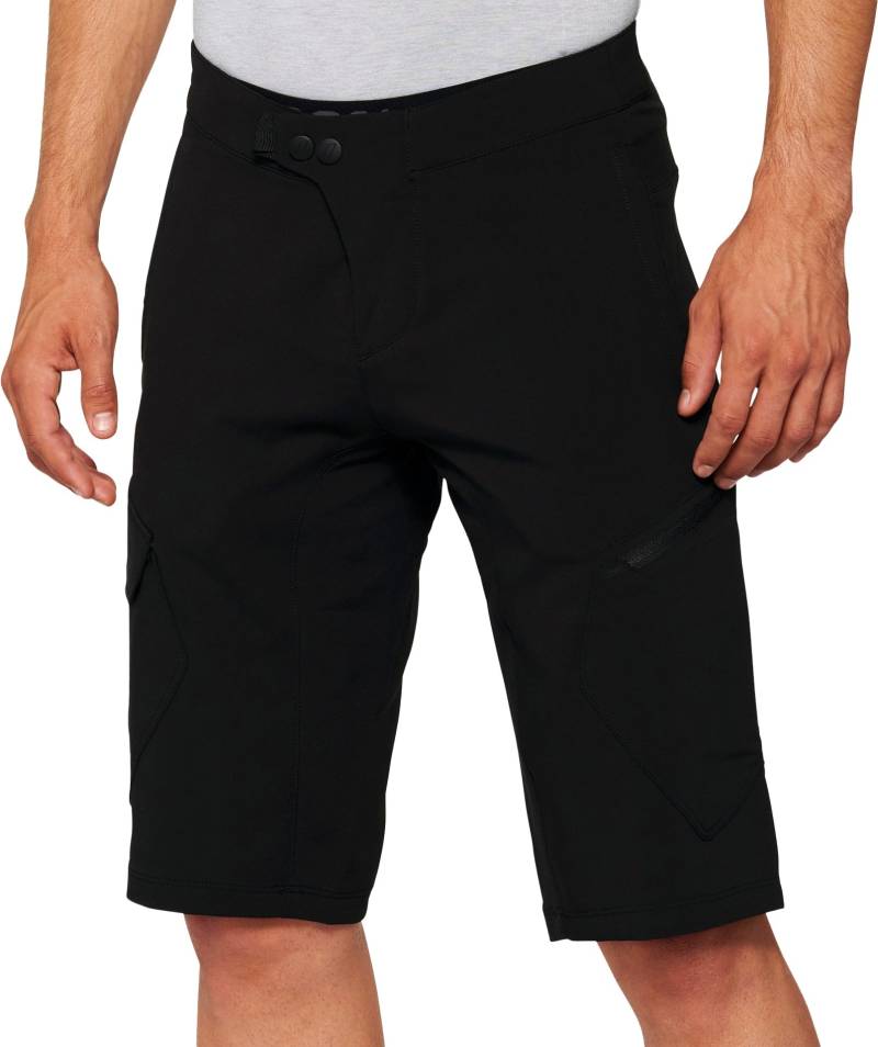 100% MTB WEAR Unisex Ridecamp Shorts W/Liner Black-34 Pants, Schwarz, 34 von 100%