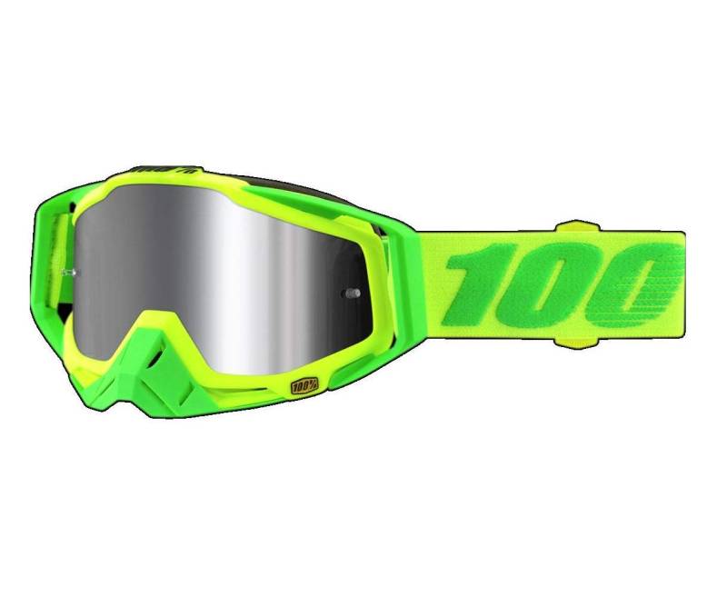 100% Racecraft Plus Brille Sour Soul - Injected Flash Spiegel Linse, Silber, One Size von 100%