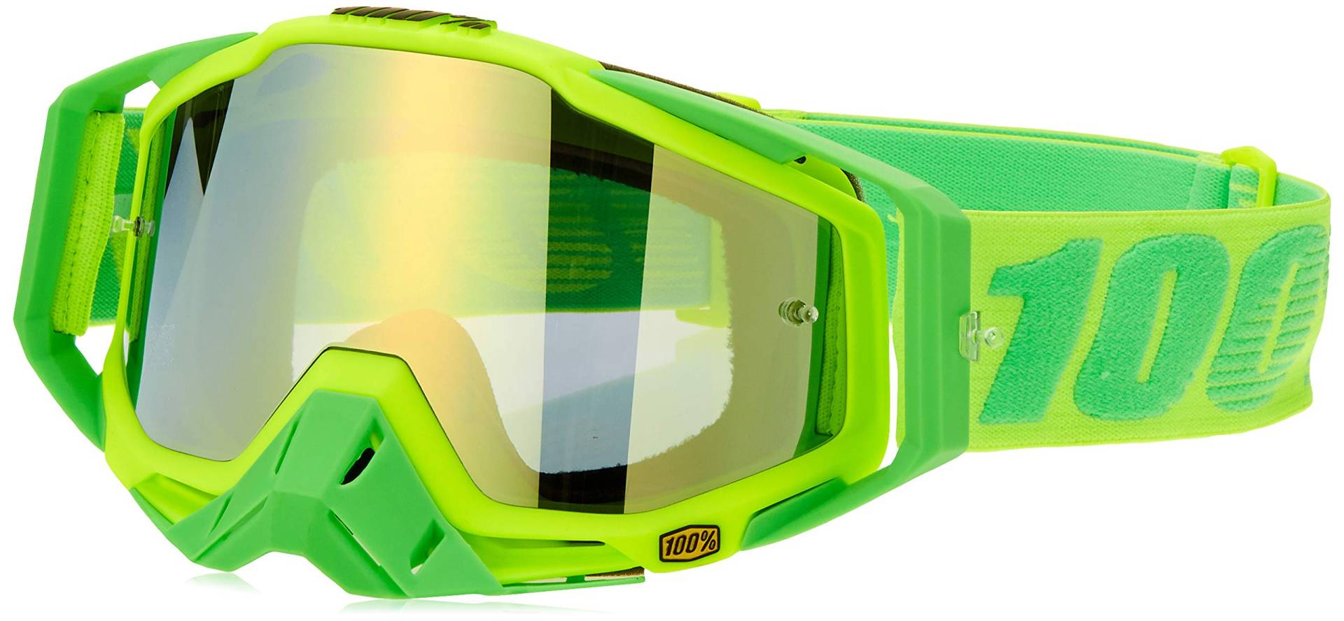 100% Racecraft Plus Brille Sour Soul - Injected Flash Spiegel Linse, Silber, One Size von 100%