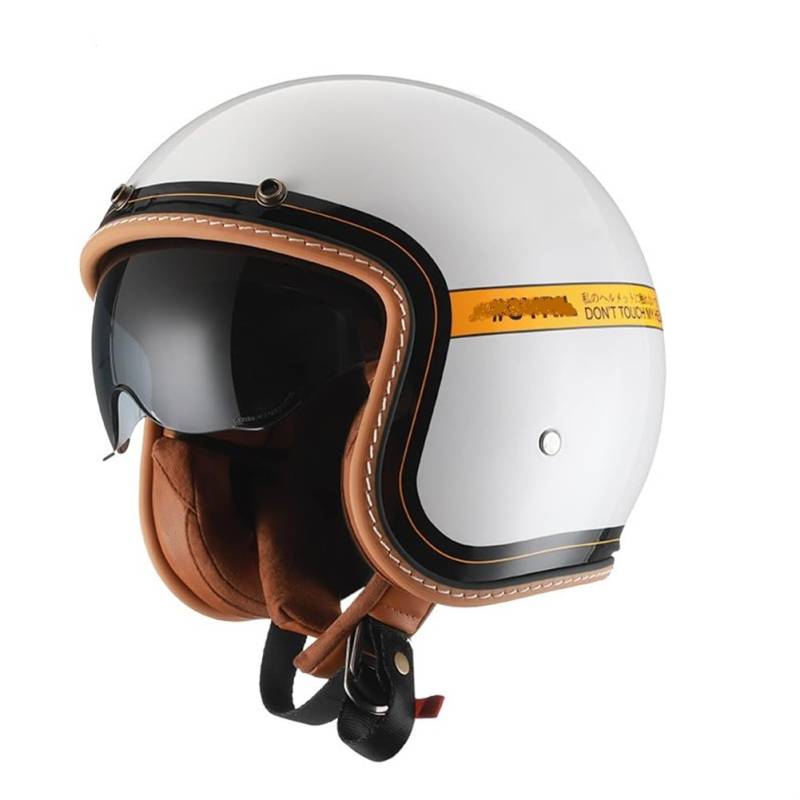 3/4 Helm Herren Jugend Scooter Motorradhelm Retro Herausnehmbares Futter Sportbikes Motorradhelme für offenes Gesicht Motorradhelm Sonnenschutz ABS von 100junzidao