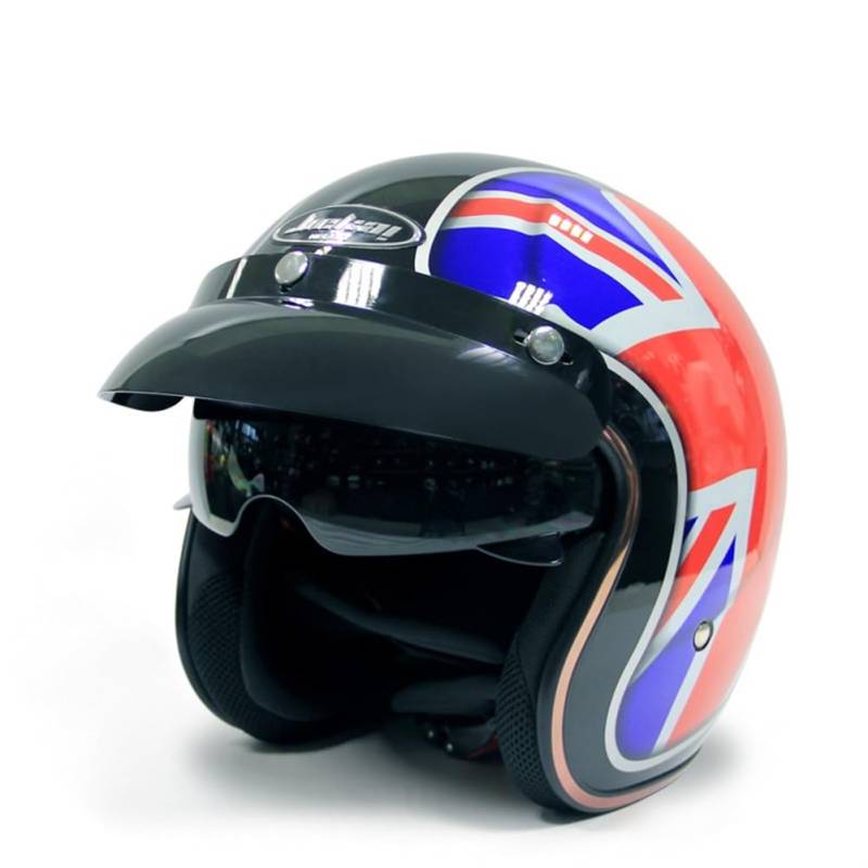 3/4 Helm Krempe Ganzjahres-Roller Motorrad Herren Erwachsene Abnehmbares Futter Scooter Motorradhelm Abs Ece Omologato Offener Helm für Motorradhelm Cafe Racer von 100junzidao