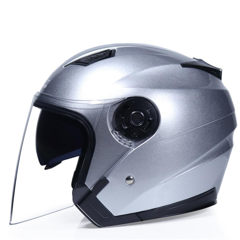 ABS All-Season Touring Scooters Motorcycle Open-face Helmets for Crash Helmets 3/4 Helmet Removable Lining Collision Avoidance Double Lenses Womens Moto Helmet von 100junzidao