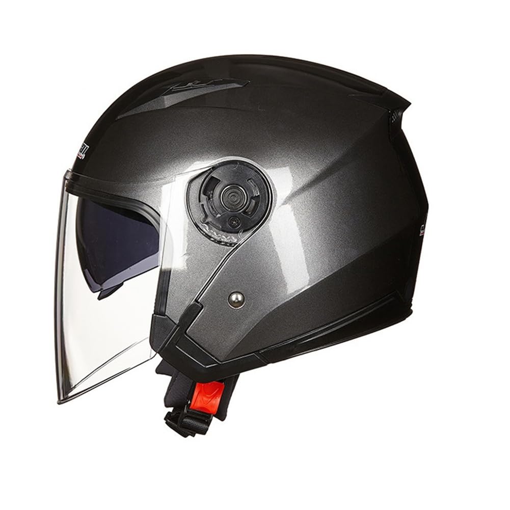 ABS All-Season Touring Scooters Motorcycle Open-face Helmets for Crash Helmets 3/4 Helmet Removable Lining Collision Avoidance Double Lenses Womens Moto Helmet von 100junzidao