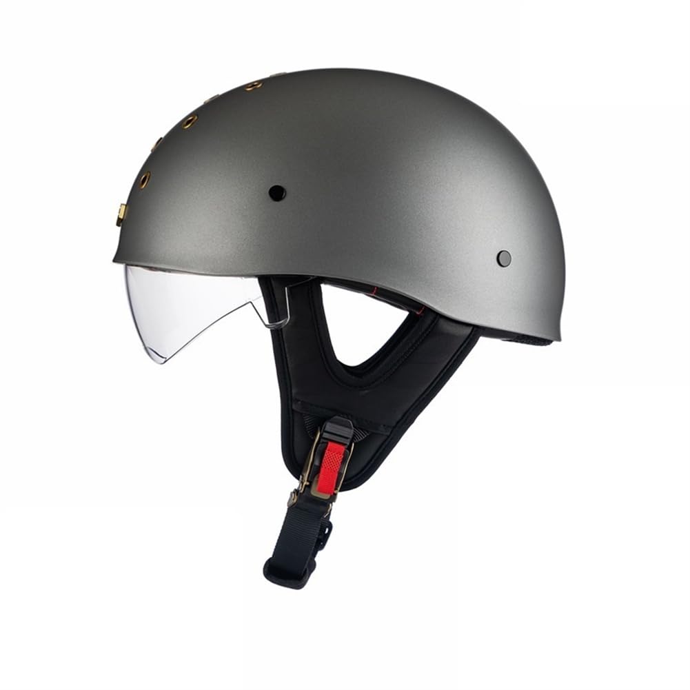 ABS Motorrad Fahrradhelm Abnehmbare Auskleidung Halbhelme für Motorradhelm Retro Free Clear Mirror und Tea Mirror Lovers All-Season Scooters Motorcycle Safety DOT von 100junzidao