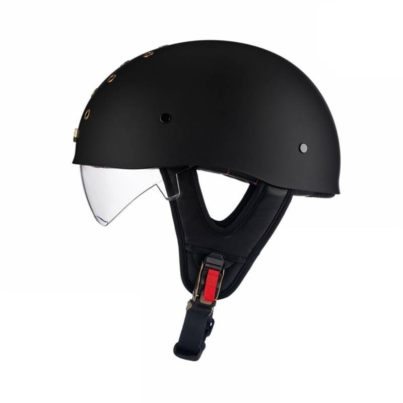 ABS Motorrad Fahrradhelm Abnehmbare Auskleidung Halbhelme für Motorradhelm Retro Free Clear Mirror und Tea Mirror Lovers All-Season Scooters Motorcycle Safety DOT von 100junzidao