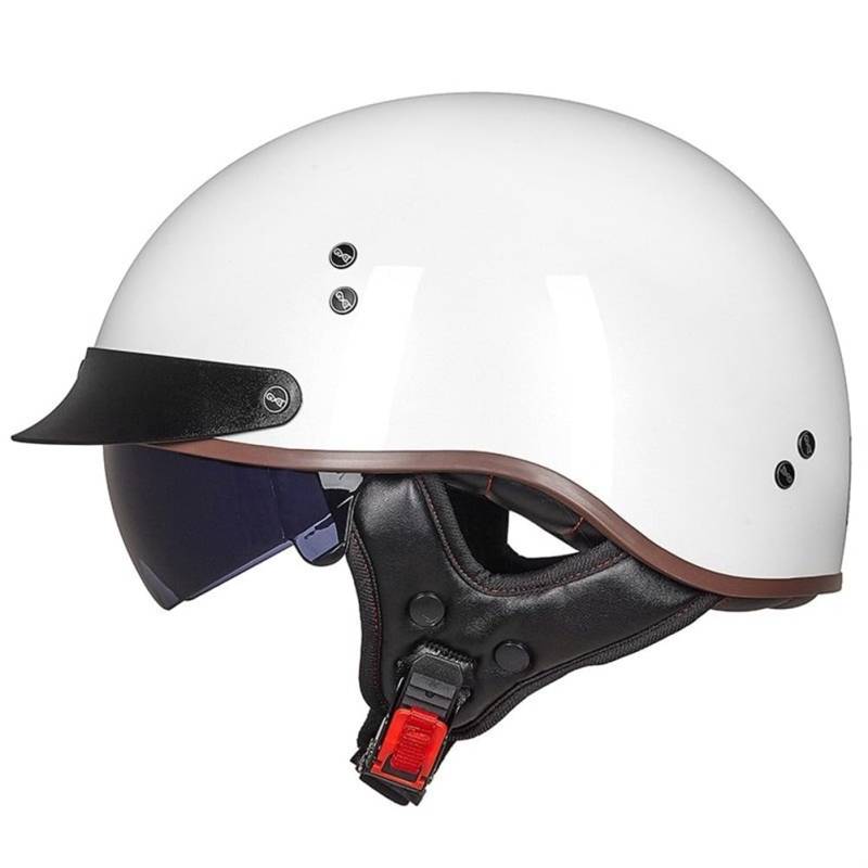 Abnehmbares Futter Scooter Motorradhelm für Scooter Brim Mann Erwachsene Halbhelme für Motorradhelm Ganzjahres-Mountainbike ECE Omologato Endoskopie ABS von 100junzidao