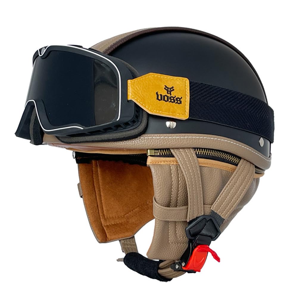 Abnehmbares Futter Sport Scooters Motorrad Motorradhelm Classic Windschutzscheibe ABS All-Season Halbhelme für Motorradhelm für Männer ECE Approved Youth von 100junzidao