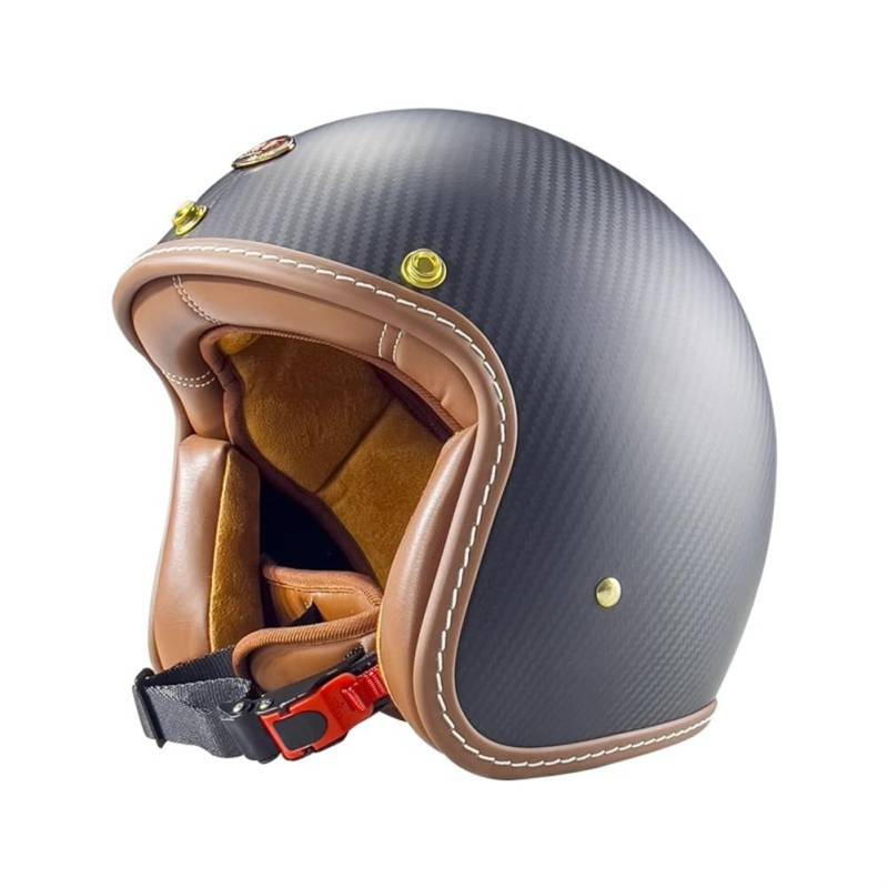 Abnehmbares Innenfutter Offene Helme für Offene Gesicht Motorradhelm Retro Herren 3/4 Helm Touring Motorrad Capacete Motorrad Ganzjahres Glas und Stahl von 100junzidao