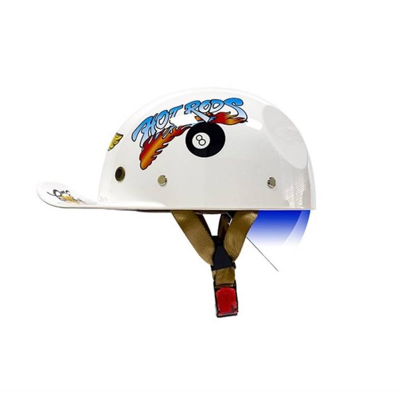 All-Season Touring Scooters Motorrad Halbhelme für Motorradhelm Abdeckung Cruiser Road Legal Crash Helme für Motorräder ABS Mens Baseball Cap Half Shell Helm von 100junzidao