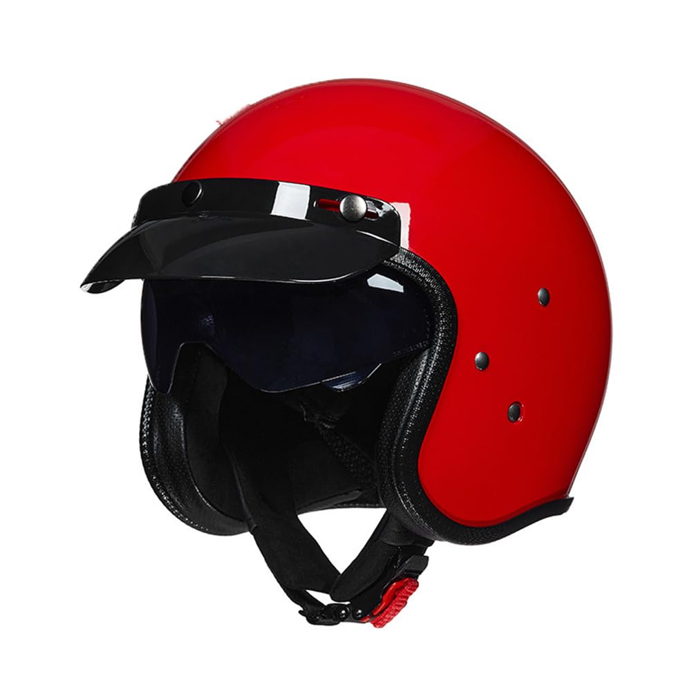 All-Season Touring Scooters Motorrad Open-Face Helme für Crash Helme für Motorräder Herausnehmbares Futter 3/4 Helm Paar Motorradhelm für Frauen Scooter Carbon Fiber Brim von 100junzidao