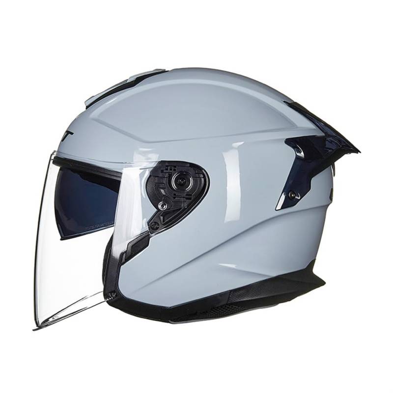 Beach Buggy Cruiser Motorradhelm Offene Helme für Oldtimer-Motorradhelme Doppelte Gläser Lässig Straßenzugelassen ABS Ganzjahres-Jugend 3/4 Helm Herausnehmbares Innenfutter von 100junzidao