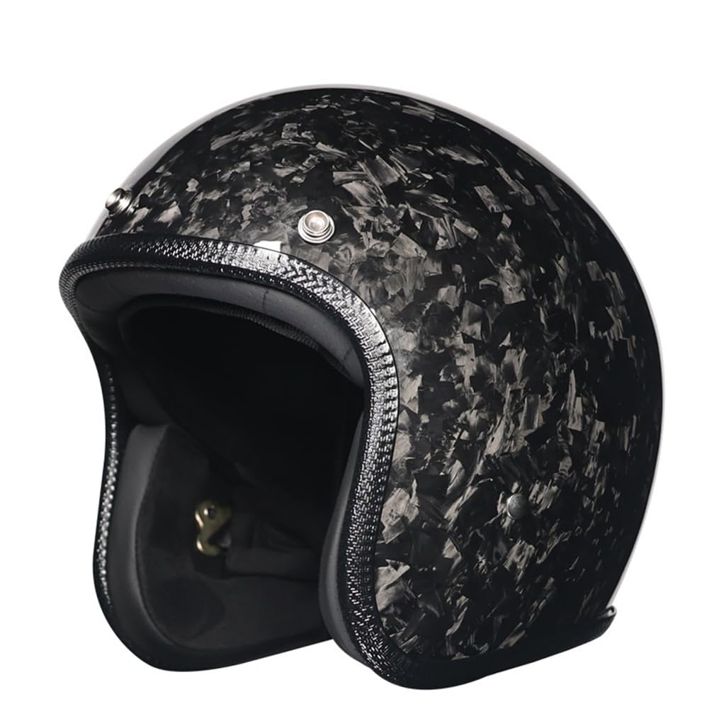 Belüftung Motorradhelm Classic 3/4 Open-Face Helme für Touring Motorrad Paar Herausnehmbares Futter EUR 2205 UK Road Legal Carbon Fiber All-Season von 100junzidao