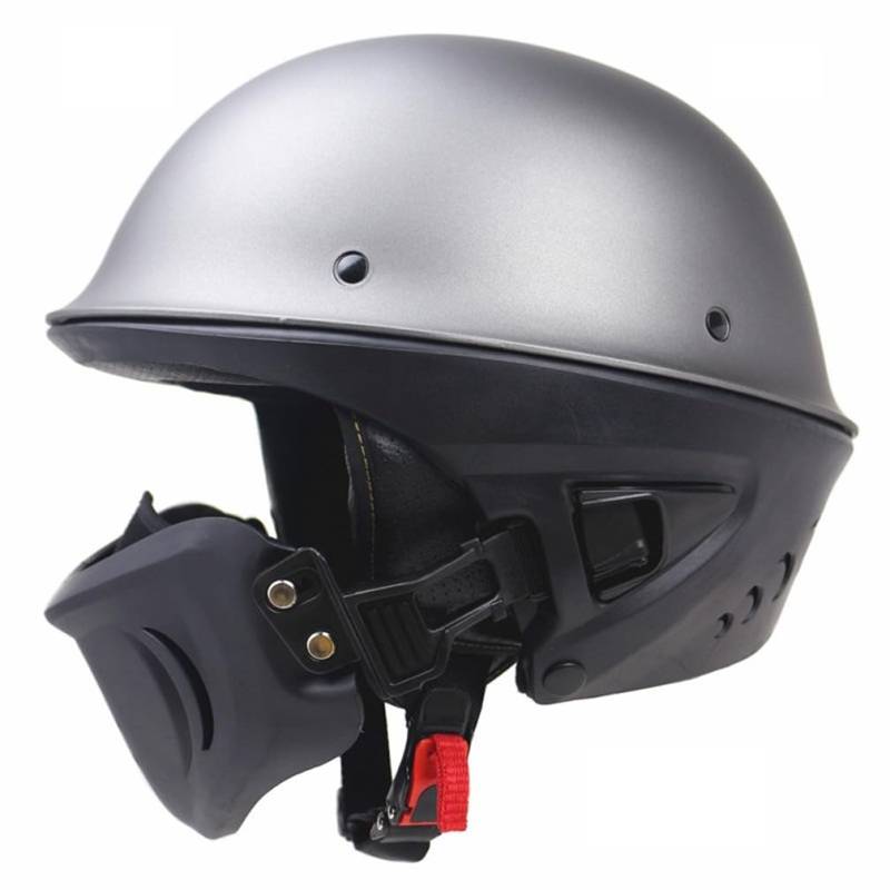 British Standard Masken Wasserdicht Sicherheit Moto Bike Mode Abnehmbares Futter Sctoop Leicht und bequem Retro Ganzjahres-Mann Halbhelme von 100junzidao