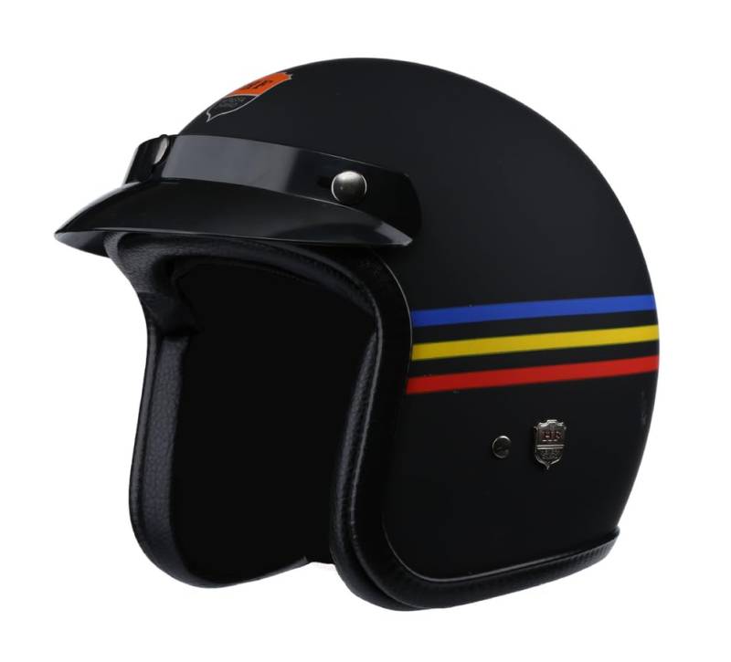 Cruiser-Motorrad-Crash-Helme für Motorräder Urban Fashion Ganzjahres-Mann-Helme mit offenem Gesicht für Motorradhelm für Frauen 3/4 Helm Krempe ABS von 100junzidao