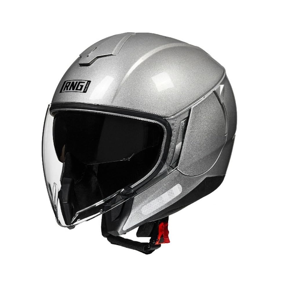 DOT omologato All-Season Scooter Herausnehmbare Futter Open-Face-Helme für Crash-Helme für Motorräder 3/4 Helm Fashion Womens ABS Motorradhelm für Scooter von 100junzidao