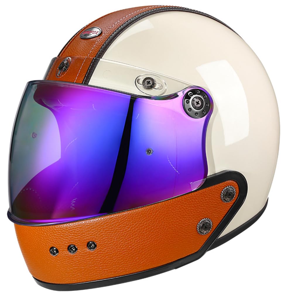 Full Face Helme für Touring Scooter Motorrad Langstreckenfahrten Moto Helmet Lovers DOT ABS All-Season Coloured Mirror Herausnehmbares Innenfutter von 100junzidao