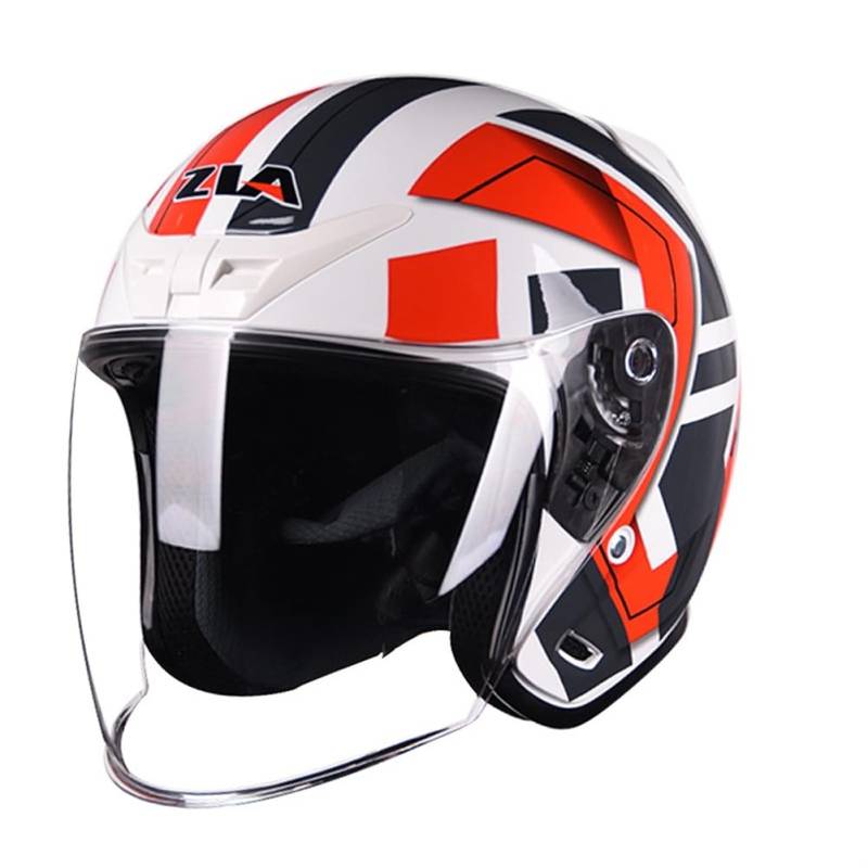 Ganzjahres-Cruiser Motorrad Klare Linsen Urban Offene Helme für Moto Helm ABS Motorrad Motorradhelm Frauen 3/4 Helm von 100junzidao