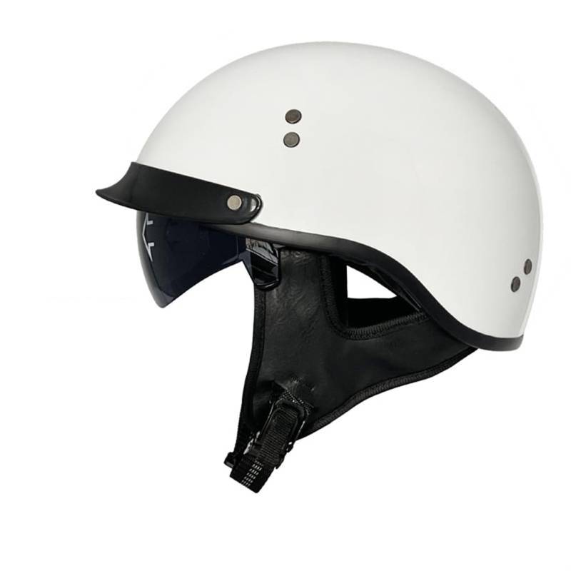 Halbe Helme für Motorradhelm Retro DOT Approved Cruiser Motorrad Vintage Motorradhelm Herausnehmbares Futter ABS Frauen von 100junzidao