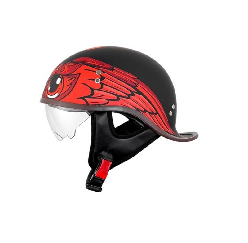 Klare Spiegel Halbhelme für Motorradhelm Aufkleber EUR 22.05 Zertifizierte Reversible Herren Cruiser Moto Helm Sonnenschutz ABS ganzjährig Cocked Tail von 100junzidao