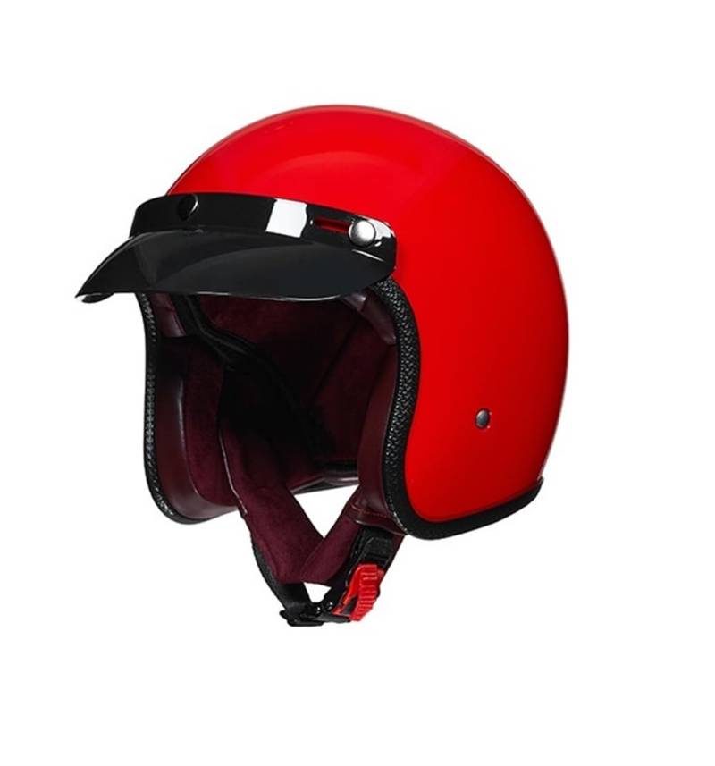 Krempe Open-Face-Helme für Crash-Helme für Fahrräder Motorräder All-Season Off-Road Motorrad Motorradhelm für Scooter 3/4 Helm Liebhaber Kohlefaser Sicherheit von 100junzidao