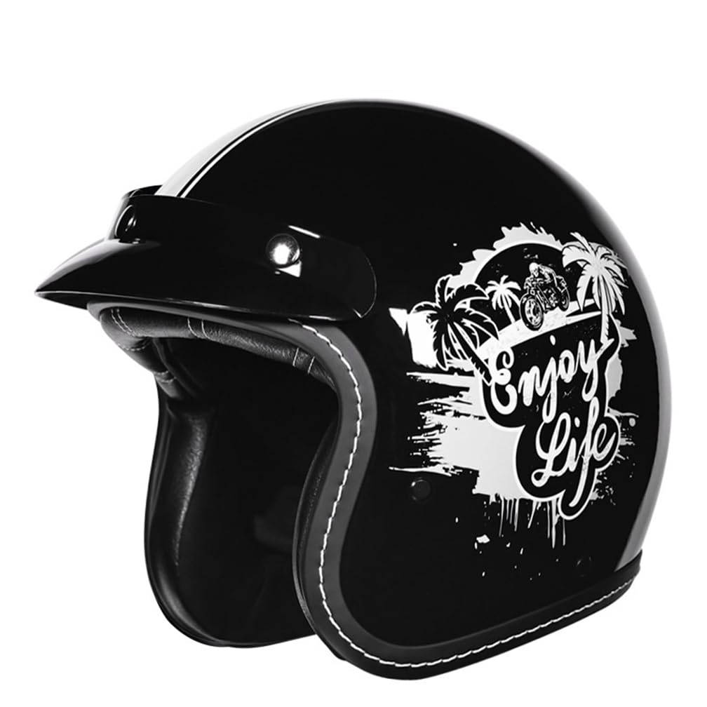 Krempe Retro Wasserbeständige Sicherheit Leichtes und bequemes herausnehmbares Innenfutter Ganzjährig Omologato Vier Jahreszeiten Offene Helme Moto Bike Abs Couple von 100junzidao