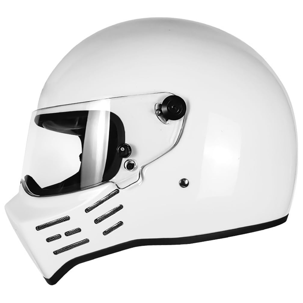 Lärmreduzierung Capacete Motorradhelme für Paare Dot Omologato Clear Mirror All-Season Removable Lining Cruiser Motorbike Glas und Stahl von 100junzidao