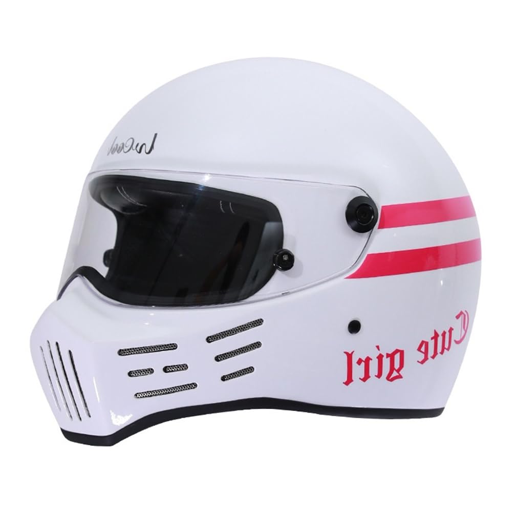 Lärmreduzierung Capacete Motorradhelme für Paare Dot Omologato Clear Mirror All-Season Removable Lining Cruiser Motorbike Glas und Stahl von 100junzidao