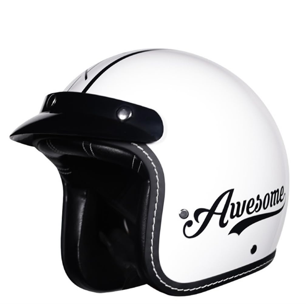 Leichte und Bequeme abnehmbare Auskleidung Sctoop British Standard Krempe Mode Wasserdicht Sicherheit Motorräder Abs Ganzjahres Unisex 3/4 Helm von 100junzidao