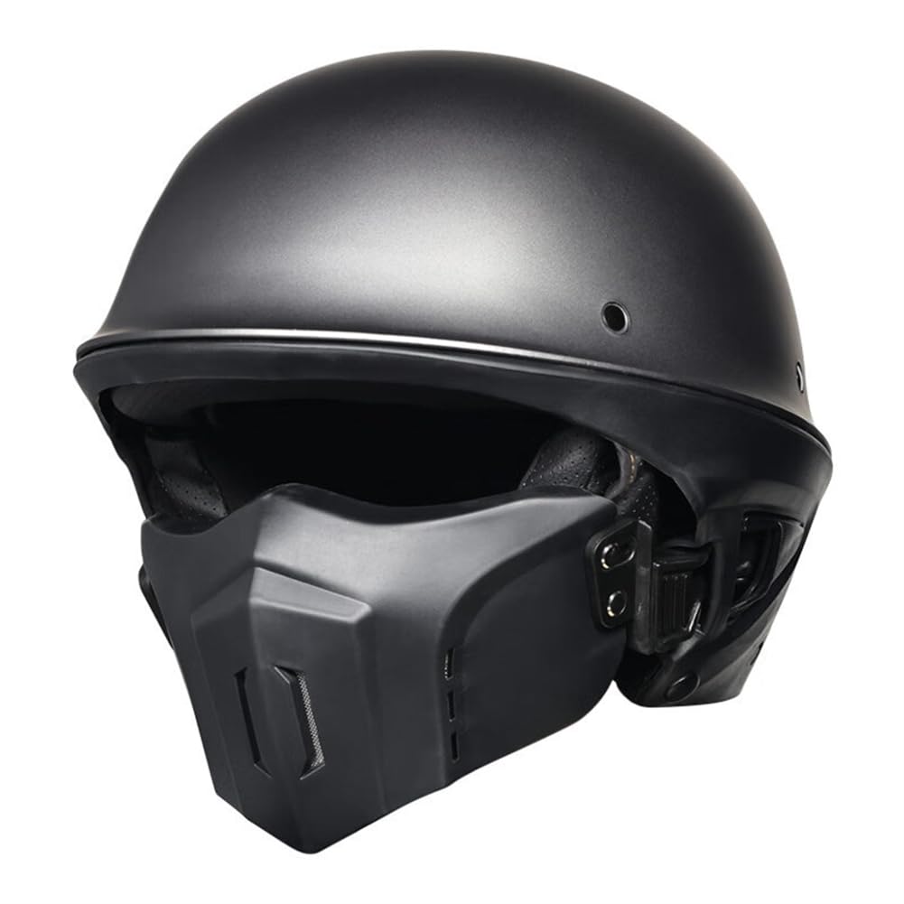 Mode Utendørs Cruiser Motorradhelm Halbhelme für Motorradhelm Retro Send Tactical Nose All-Season Touring Motorrad Erwachsene DOT omologato ABS von 100junzidao