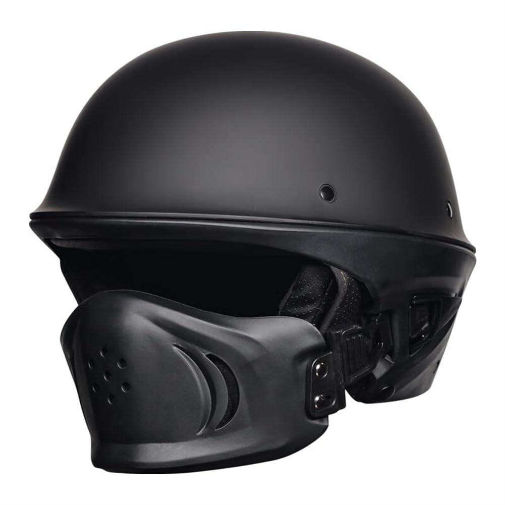 Mode Utendørs Cruiser Motorradhelm Halbhelme für Motorradhelm Retro Send Tactical Nose All-Season Touring Motorrad Erwachsene DOT omologato ABS von 100junzidao